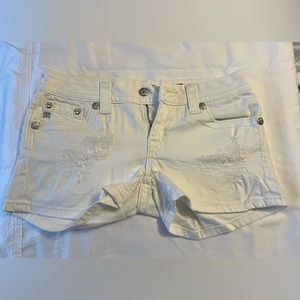 White Miss Me Jean shorts!